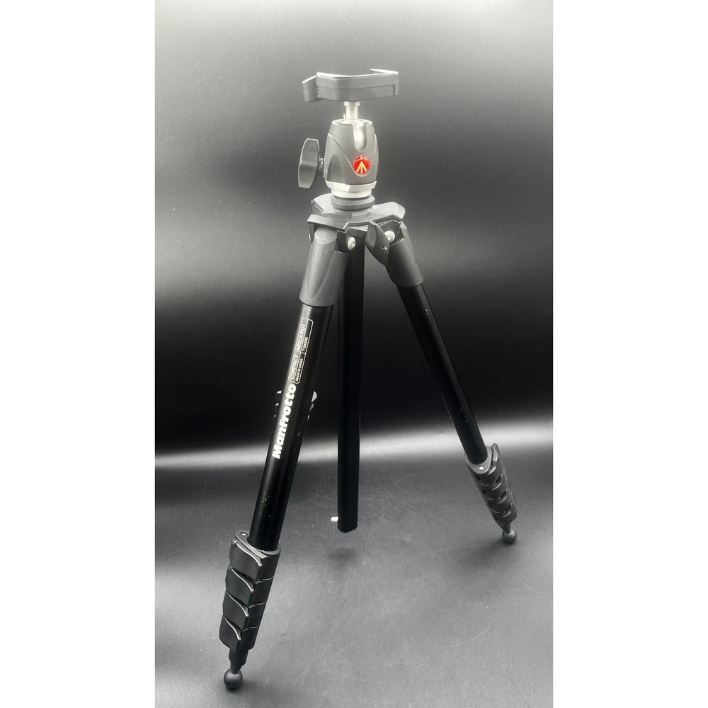 Manfrotto Compact MKC3-P01 Aluminum Tripod with Photo-Movie Head Black 65" Ball